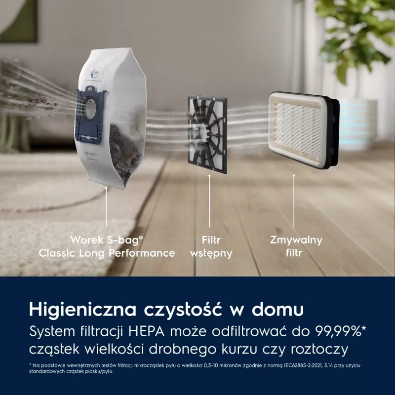 Būgninis dulkių siurblys Electrolux EB31C1DB 750W, 3 L dulkių maišas, HEPA filtras, teleskopinis plieninis vamzdis