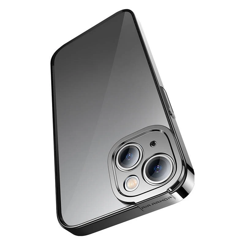 Baseus blizgus permatomas dėklas ir grūdintas stiklas iPhone 14 Plus (juoda)
