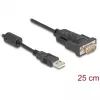 DeLOCK adapteris USB 2.0 Type-A į RS-232 D-Sub 9 kontaktų kištukas 0,25 m