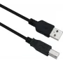 USB kabelis Helos 288306 USB 2.0 3m USB A USB B juodas