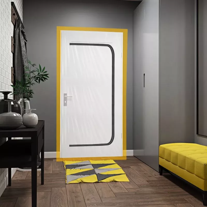 Dulkių barjeras durims remontui XXL, dulkių uždanga 230×135 durims