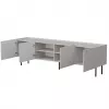 Stalviršis televizoriui Cama LUCCA 4D 200x40x59 cm, kaspinas, pilka medžio drožlių plokštės viršus