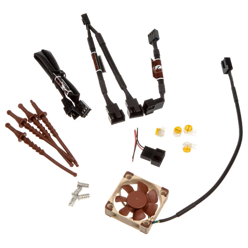 Ventiliatorius Noctua NF-A4x10 PWM 40x10 mm, 12 V, PWM, 1000–5000 RPM, 8,9 m³/h, SSO2 guolis, raudonas/ smėlio spalvos