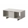 Staliukas kavos stalas cama meble ALMA 100×55×55 cm, stačiakampis smėlio spalvos stalviršis, kašmyro apdaila
