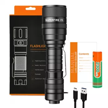 Žibintuvėlis Superfire F5, 1100 lm, USB