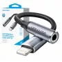 Garso adapteris Vention Lightning – 3,5 mm BMBHA, pilkas, 0,1 m