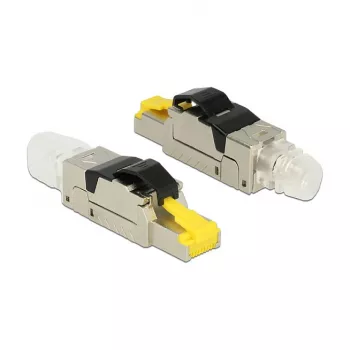 RJ45 laido jungtis DeLOCK 86485 Juoda Sidabrinė Skaidri Geltona