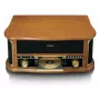 Patefonas su diržine pavara Lenco TCD-2551WD Wood – Bluetooth, CD, kasetė, AM/FM, USB kodavimas, 33/45/78 aps./min.