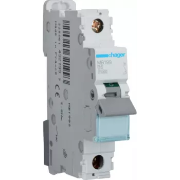 Automatinis jungiklis Hager MB199 B charakteristika 1P 1 modulis