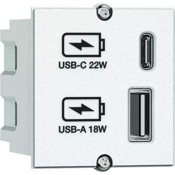 Maitinimo juosta Bachmann 917.2271 su USB A ir USB C 22W išėjimu, kelių lizdų ilgintuvas