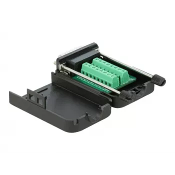 Adapteris D-Sub15 (vyriškas) į gnybtų bloką su korpusu DeLOCK 66566