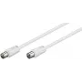 Mikroconnect COAX050W koaksialinis kabelis 5 m Baltas