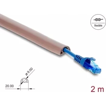 Kabelių apsauginis įvadas DELOCK 20762 PVC rudas 1 vnt. kabelių tvarkymui