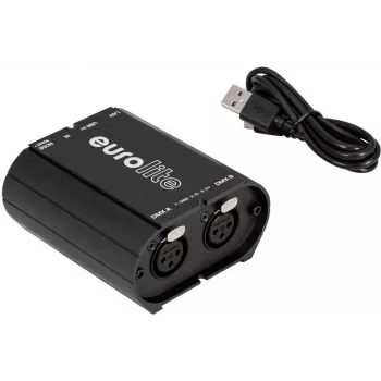 DMX sąsaja EUROLITE USB/LAN-DMX 2x512ch (51860117) – USB ir Ethernet valdymui