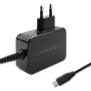 Qoltec 52386 GaN POWER PRO įkroviklis | 1xUSB-C | 65W | 5-20V | 3-3.25A | Juodas