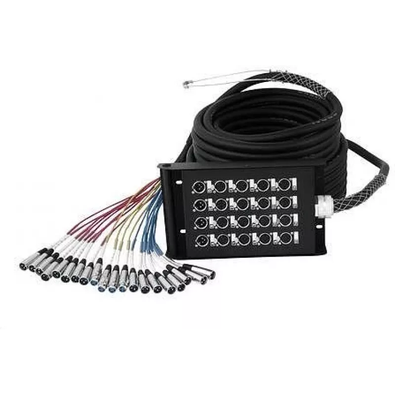 Stagebox Omnitronic 16IN/4OUT XLR/XLR – daugiagyslis kabelis su 16 XLR įėjimų ir 4 XLR išėjimų