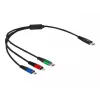 DeLOCK USB įkrovimo kabelis 3 in 1 USB Type-C Lightning Micro USB 30 cm
