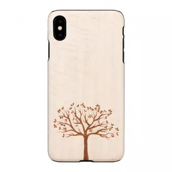 Dėklas iPhone XS Max man and wood – obels mediena, juoda