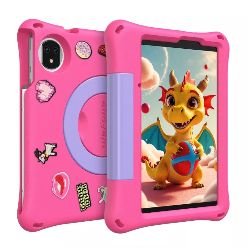 Planšetinis kompiuteris vaikams UleFone Tab A9 Pro Kids, 4 GB RAM, 128 GB atminties, LTE, rožinė