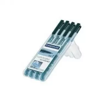 Nuolatinis markeris Staedtler Lumocolor 318-9WP4HZ — juodas, vandeniui atsparus antgalis
