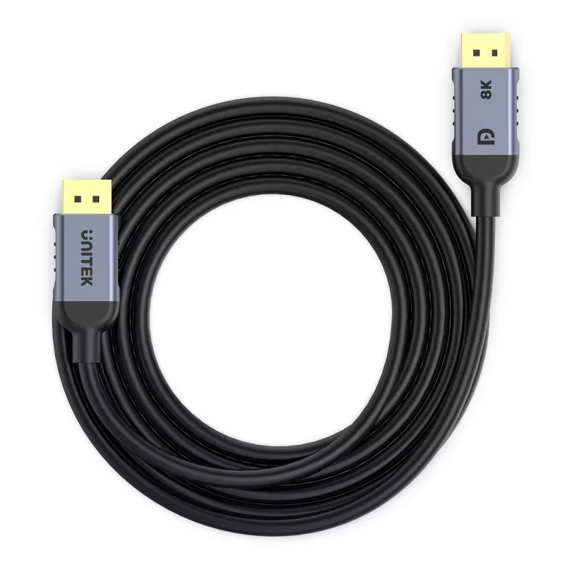 UNITEK C1628GY01-1M DisplayPort laidas, juodas, pilkas