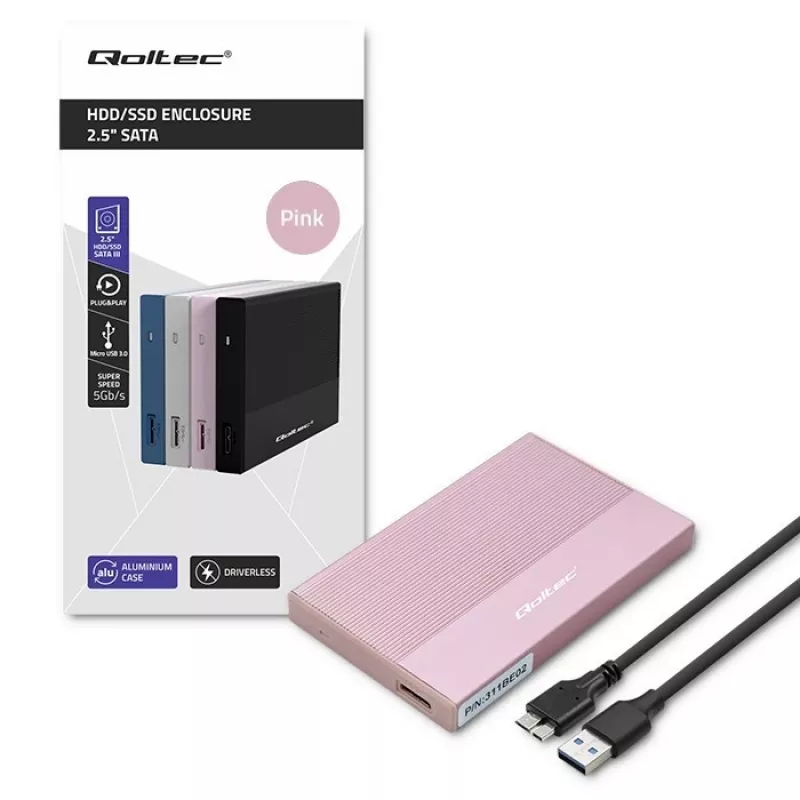 Korpusas 2,5 colių SATA HDD/SSD diskui, USB 3.0, 2TB