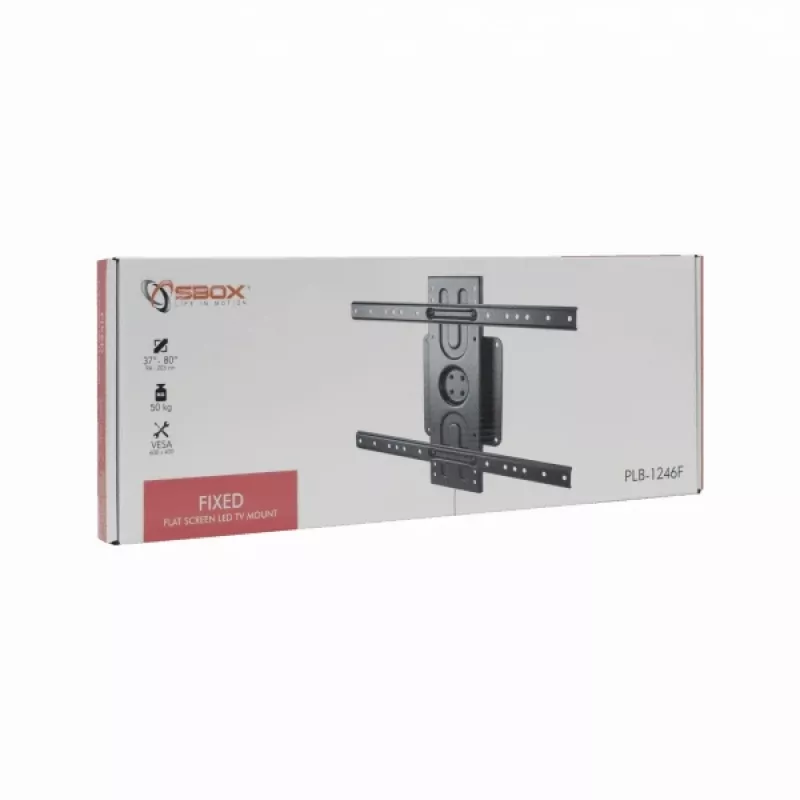 Sbox PLB-1246F Fiksuotas plokščiaekranis LED TV laikiklis 37-70 col., 50 kg