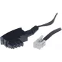 S/CONN 6m TAE-F – RJ11 juodas permatomas ShiverPeaks telefono laidas
