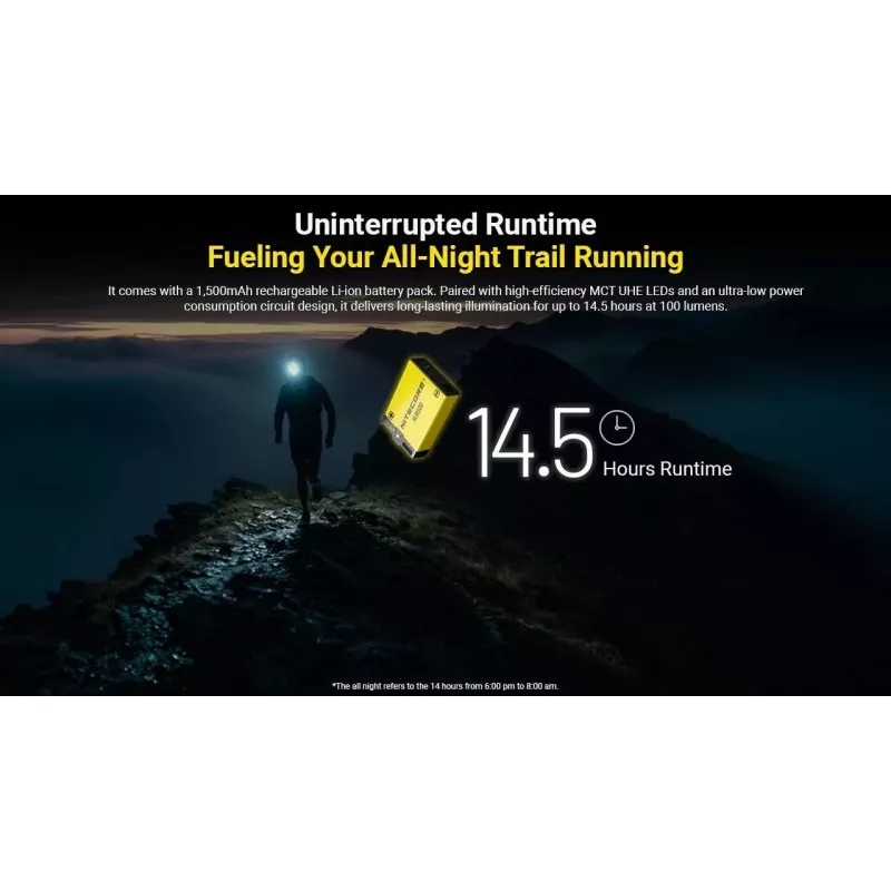 Nitecore UT27 MCT juodos/geltonos spalvos LED priekinė lemputė