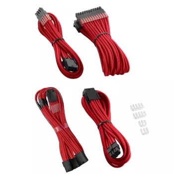 CableMod PRO ModMesh 12VHPWR kabelio prailginimo rinkinys — raudonas