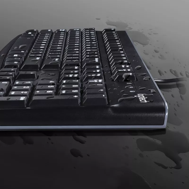 Logitech K120 USB klaviatūra, Šveicarijos raskladė, juoda (920-002504)