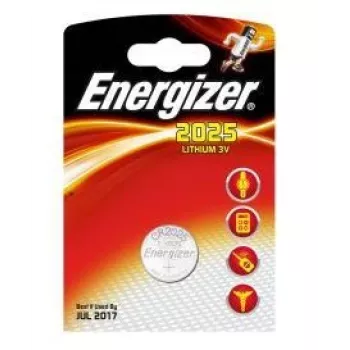 Vienkartinė ličio monetinė baterija Energizer CR2025 3 V, 1 vnt.