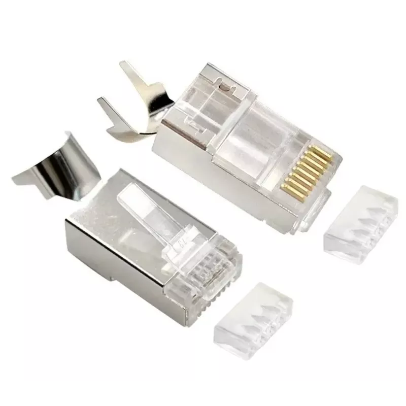GEMBIRD RJ45 jungtys CAT7 8P8C auksuotos 15µ FTP/SFTP, pakuotė po 100 vnt.