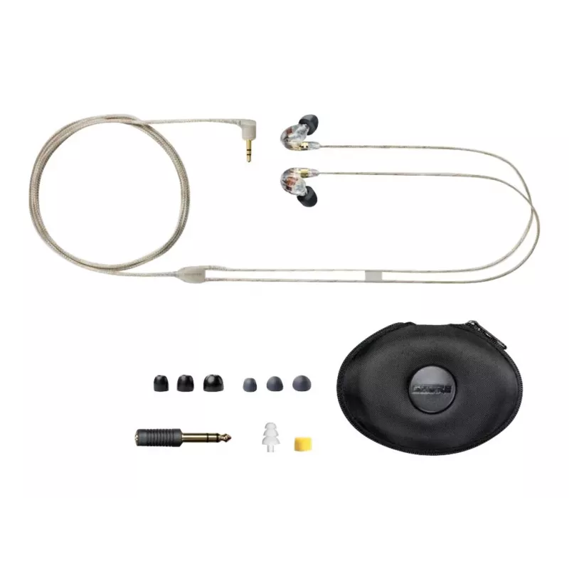 Shure SE535 laidinės ausinės į ausį scenai/studijai skaidrios