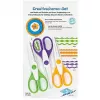 Žirklių rinkinys WEDO 77 1933, kanceliarinės/rankdarbių žirklės, universalios, tiesaus pjovimo, 160 mm, 3 vnt., įvairiaspalvės