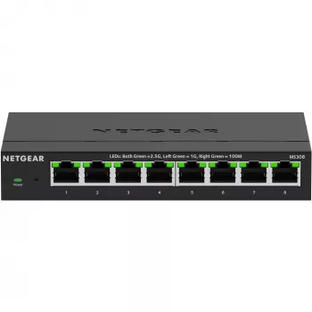 NETGEAR MS308 nevaldomas 2,5G Ethernet komutatorius, 8 prievadai (100/1000/2500) juodas