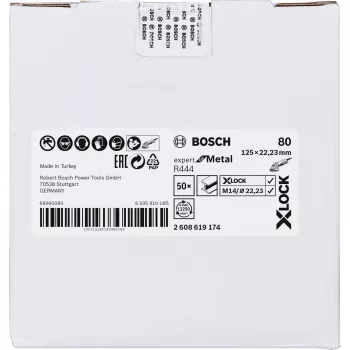 Bosch 2 608 619 174 šlifavimo diskas metalui, 125 mm, K80, M14, 50 vnt.