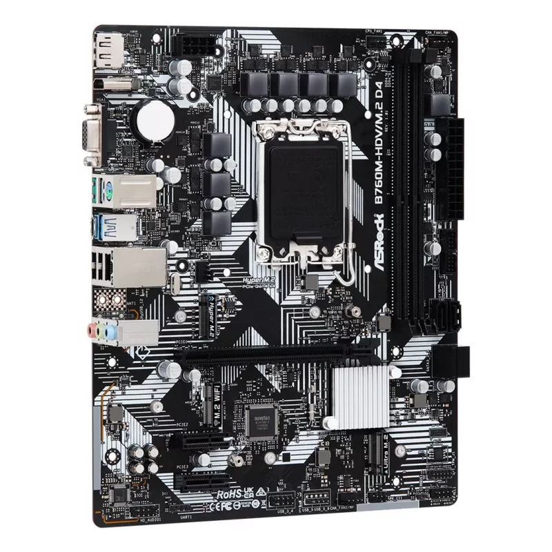 ASRock B760M-HDV/M.2 D4 DDR4 LGA 1700 Micro-ATX pagrindinė plokštė