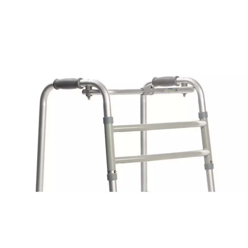 Vaikštynė VITEA CARE PPC013VC – 4 ratų aliumininis vaikštynė, reguliuojamas aukštis 81,5–91,5 cm, ratai 8 cm, plotis 550 mm, max vartotojas 110 kg