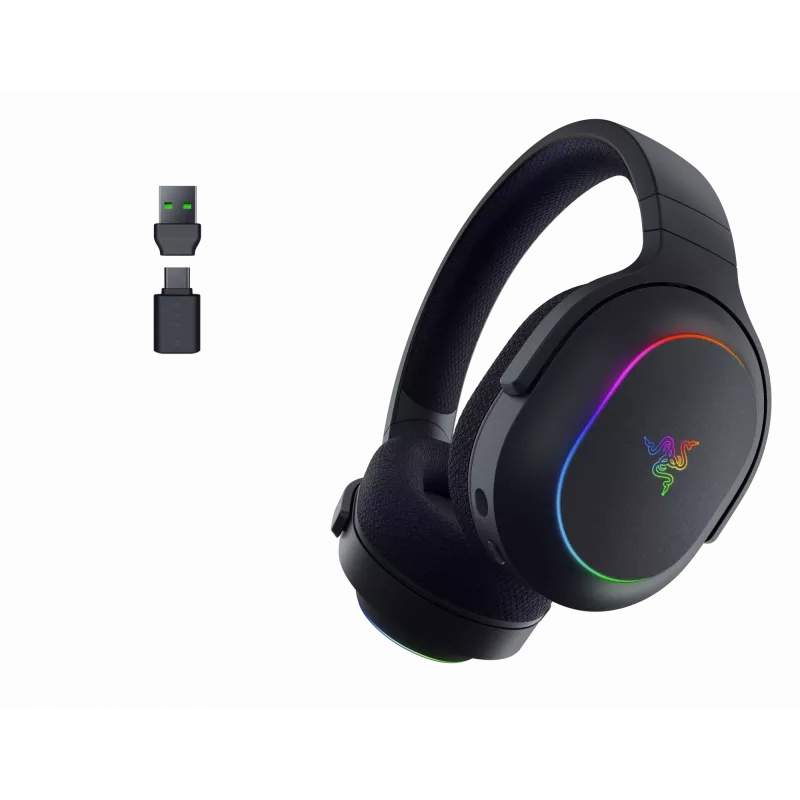 Razer Barracuda X Chroma belaidė ausinė viršutinė juoda
