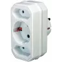 Maitinimo adapteris Brennenstuhl 1508050 su 2+1 kištukiniais lizdais, baltas