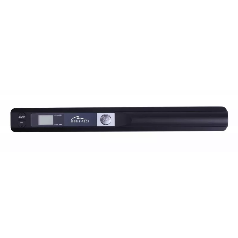 Rankinis skaitytuvas MEDIA-TECH MT4090, juodas, LED ekranas, USB 2.0, MicroSD, AAA baterija