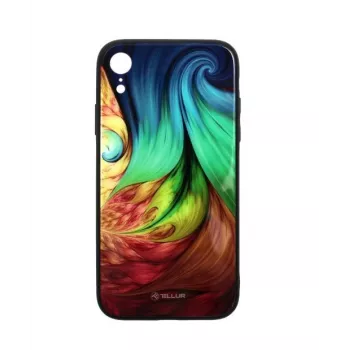 Dėklas Tellur Cover Glass Print iPhone XR Mesmeric – kietas apsauginis dėklas su stiklo raštu