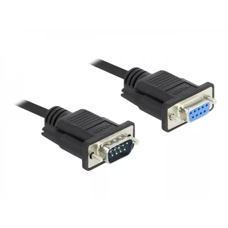 Serijinis kabelis DeLOCK 86598 5m RS-232 Sub-D9 juodas