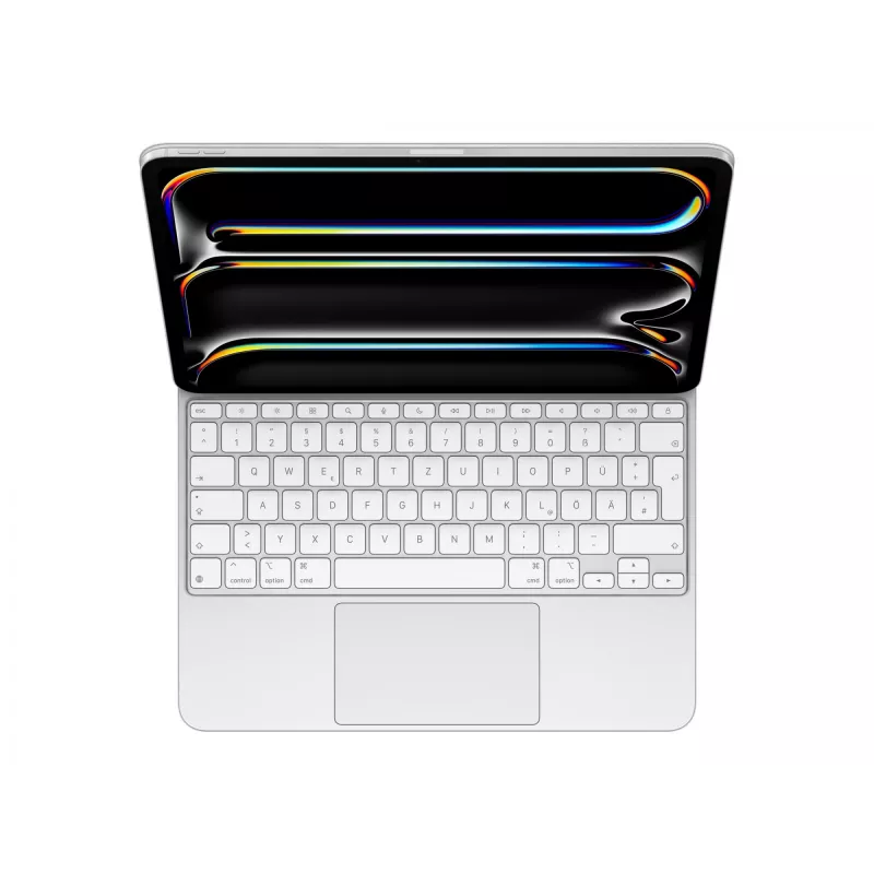 Apple Magic Keyboard iPad Pro 13 colių M4 vokiška QWERTZ balta su jutikliniu kilimėliu