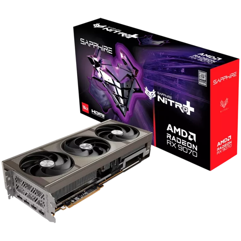 SAPPHIRE NITRO+ Radeon RX 9070 16GB GDDR6 vaizdo plokštė