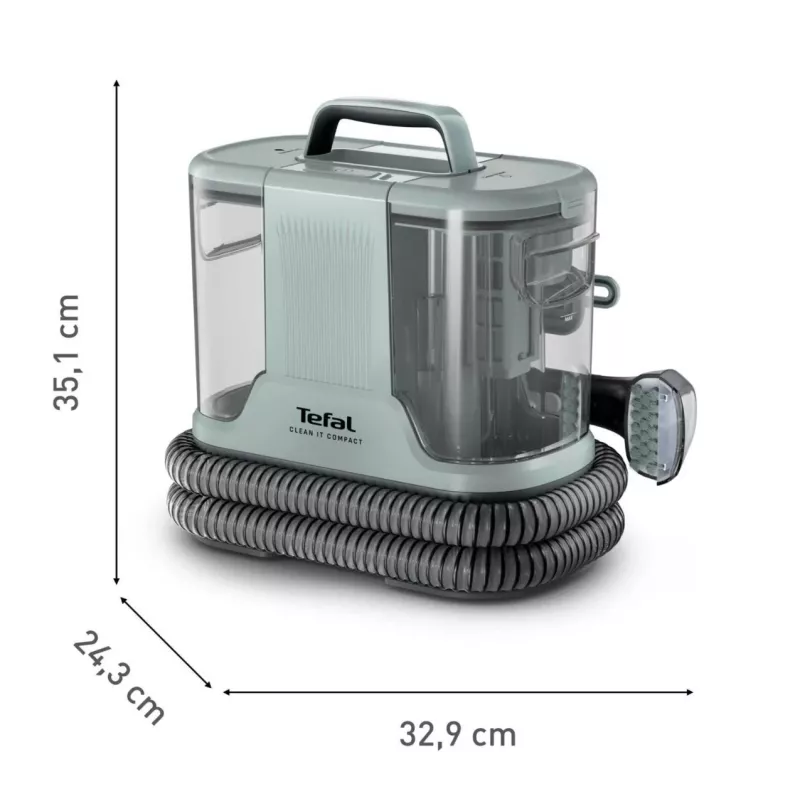 Nešiojamas dėmių valiklis Tefal Clean It Compact Pet IZ3020F0 – rankinis kilimų ir gyvūnų dėmių valiklis