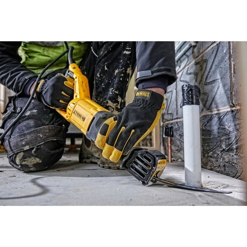 DeWALT DWE305PK-QS kardinis pjūklas, 1100 W, eiga 29 mm, maks. 2800 eig./min, pjovimo gylis medienoje 280 mm, 3,5 kg, juodas/geltonas