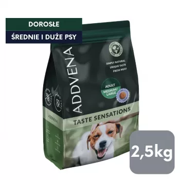 ADDVENA Taste Sensations Adult Medium/Large Turkey - sausas šunų maistas - 2,5kg