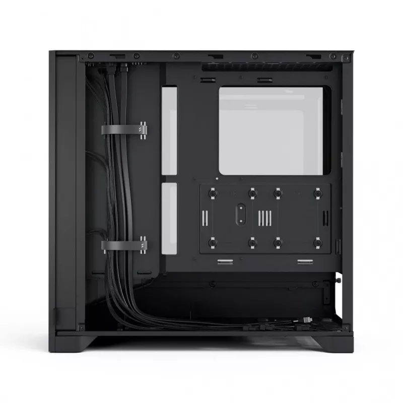 Korpusas Fractal Design Pop 2 Air Black TG RGB Midi Tower — ATX/Micro-ATX/Mini-ITX, 3x120mm priekyje, 1x120mm gale, 2.5 colio + 3.5 colio vietos